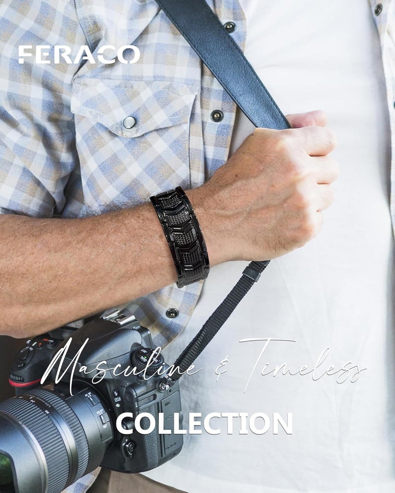 Feraco Copper Bracelet for Men 3X Strength,Magnetic Therapy Bracelet Copper Jewelry with Powerful 3800 Gauss Magnets - Image 5